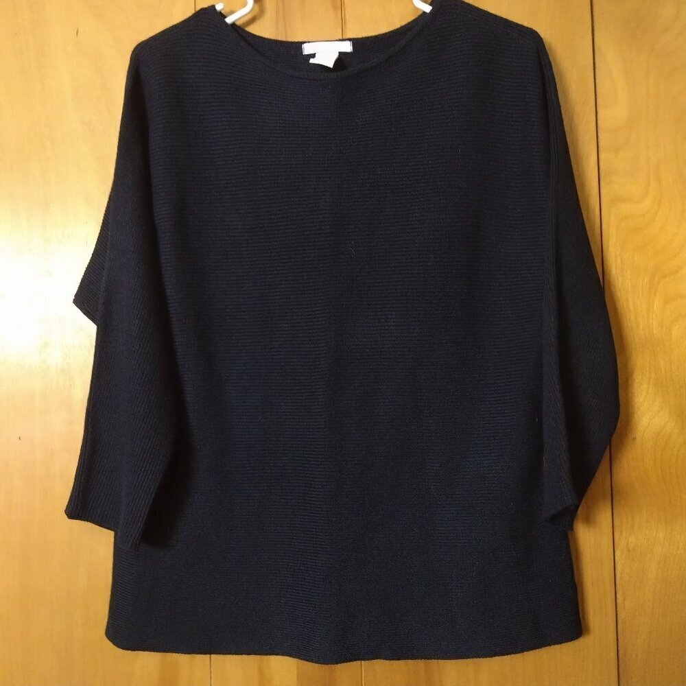 Basic by H&M Women's XS Black Pullover Knit Sweater Classic Office Casual